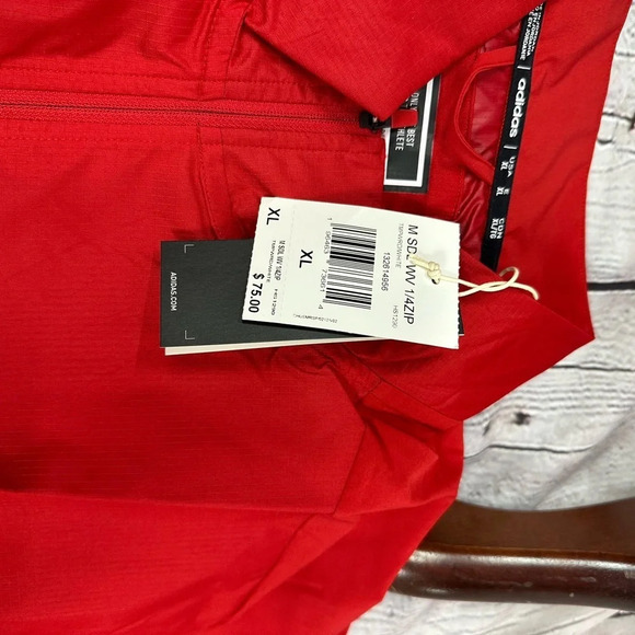 NWT Adidas SDL WV 1/4 zip red windbreaker pullover jacket sportswear activewear - Picture 10 of 12
